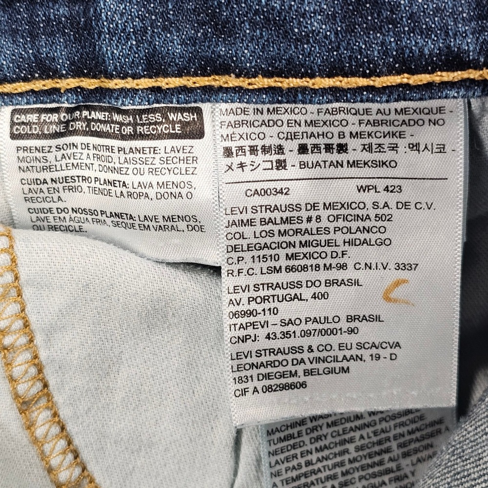 Levi's 513 Slim Straight Jeans Men 36x32 Dark Wash Blue Stretch Denim 085130183 - Picture 5 of 11